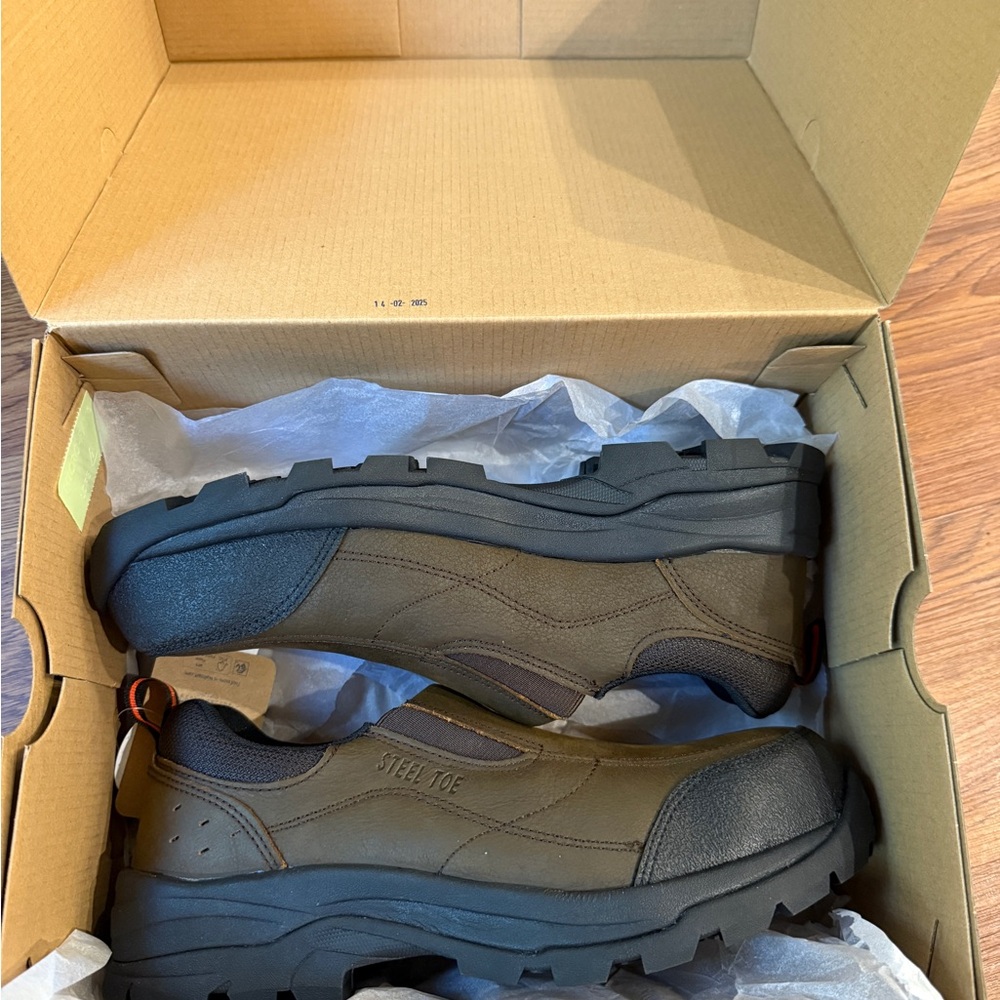 Brahma Men's Steel Toe Brown Work Shoes - New In Box - Sz 8.5 W